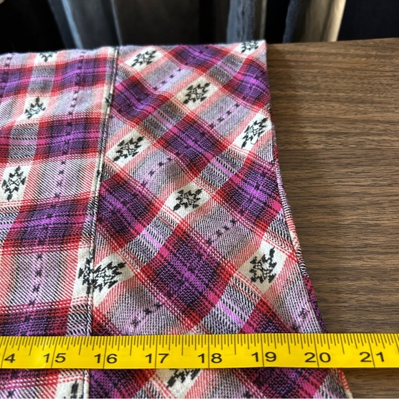 Rock 47 By Wrangler Women’s Plaid Button Down Shirt Dress L - Picture 9 of 11